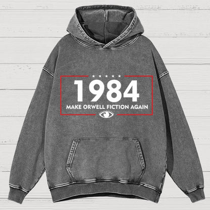 Make Dystopia Fiction Again 19XX Vintage Distressed Hoodie