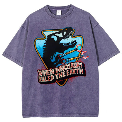 When Dinosaurs Ruled The Earth Vintage Distressed T-shirt