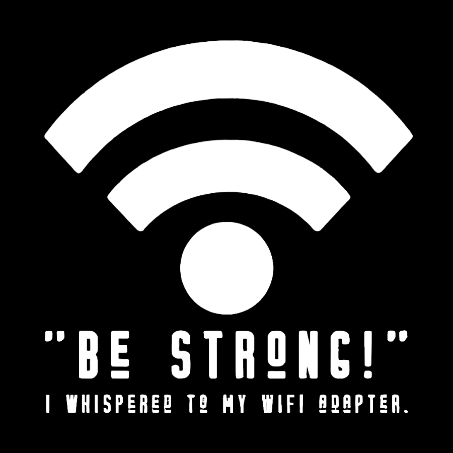 Be Strong Wifi Funny Vintage Distressed Washed Tank