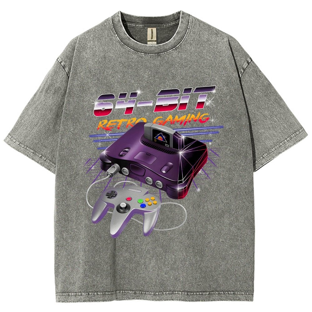 '64-Bit Retro Gaming Vintage Distressed T-shirt