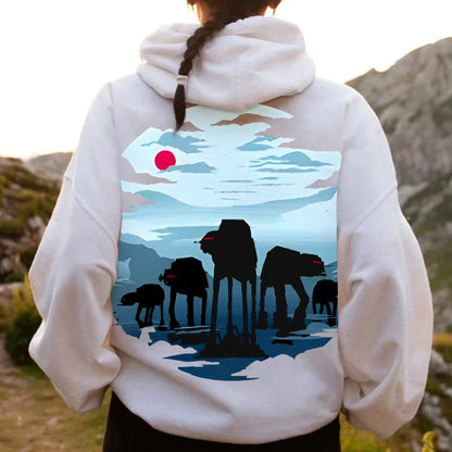 Assault Squad Printed Back Cotton Hoodie