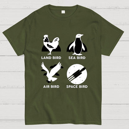 Bird Types Funny Geeky T-Shirt