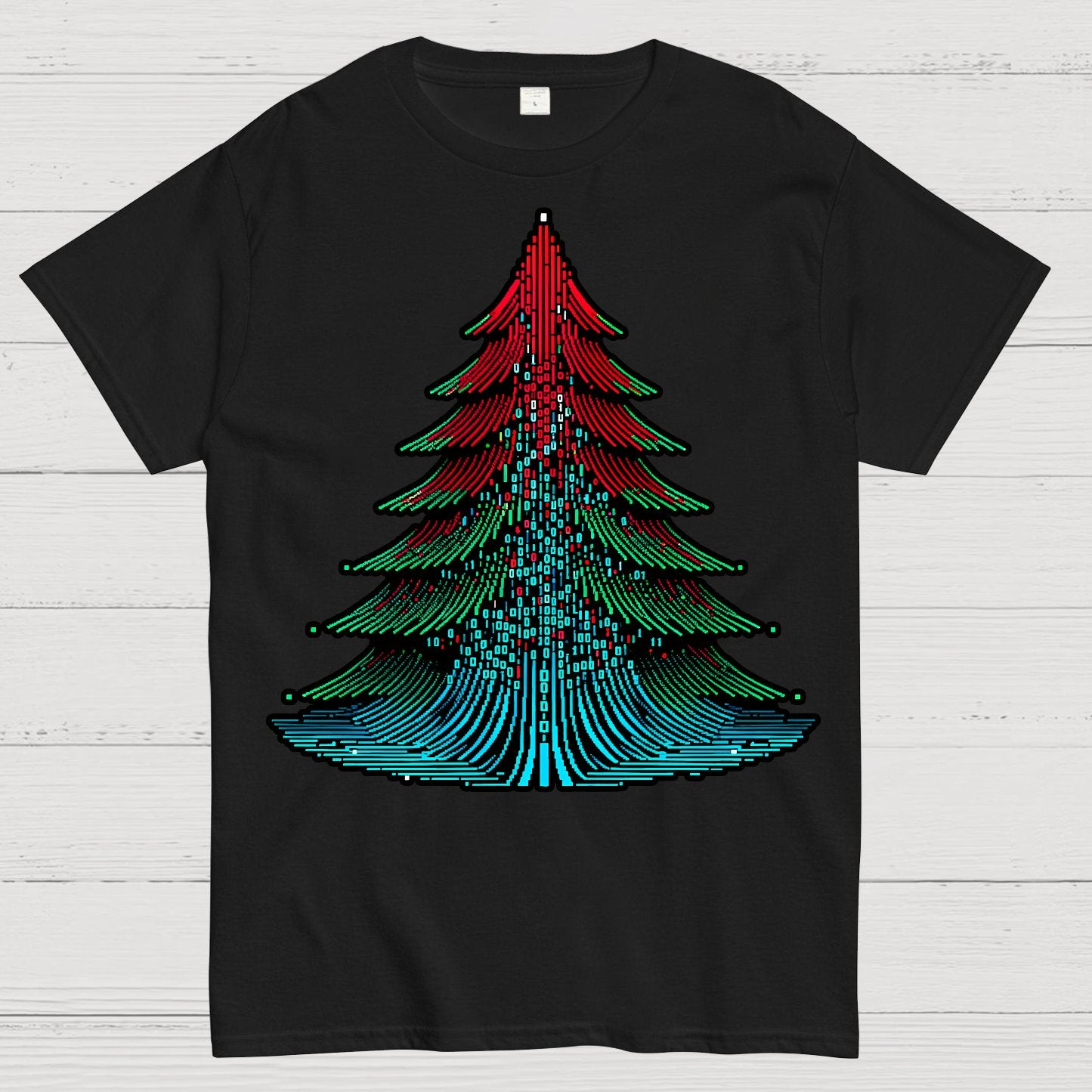 Binary Christmas Tree Geek T-Shirt