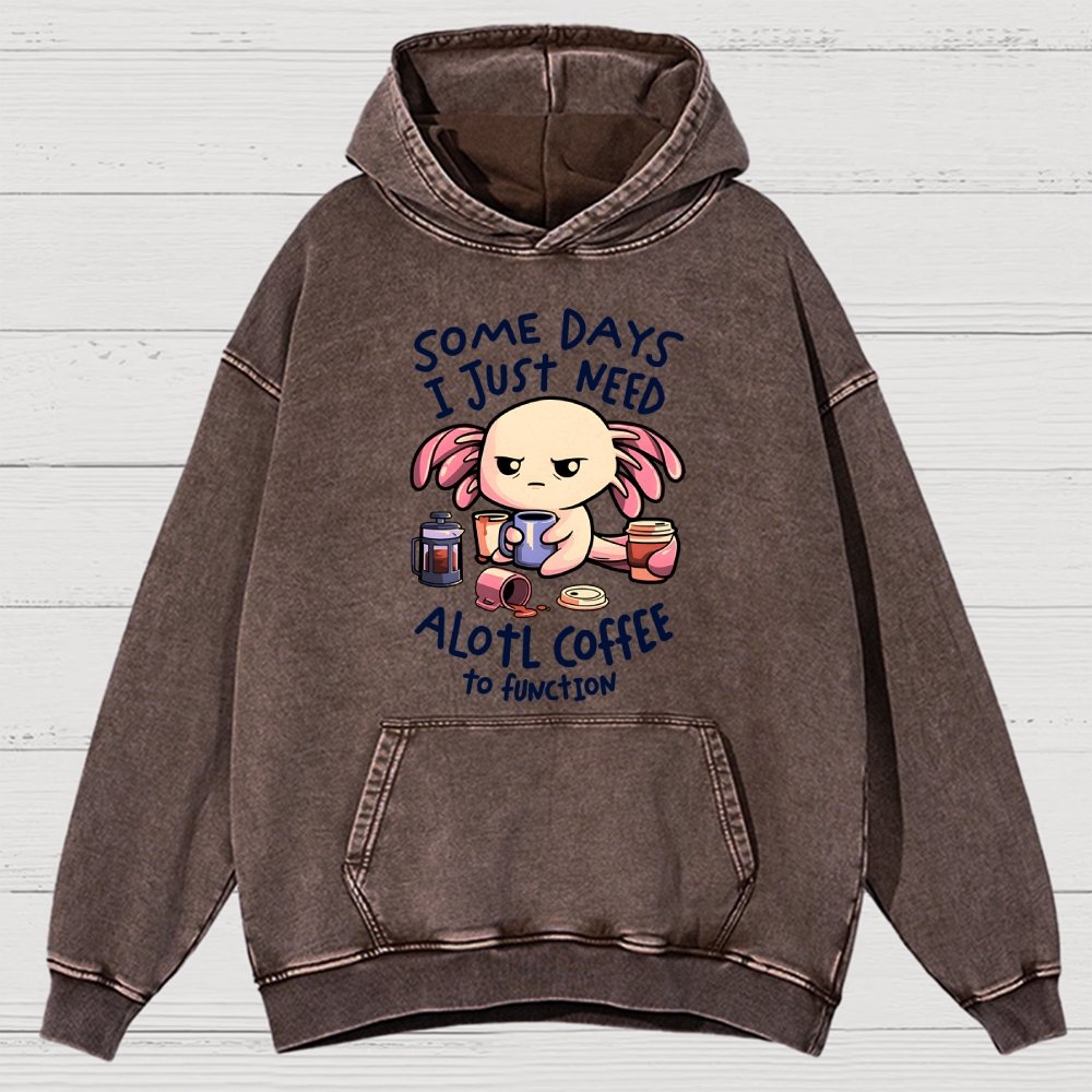 Alotl Coffee Vintage Distressed Hoodie