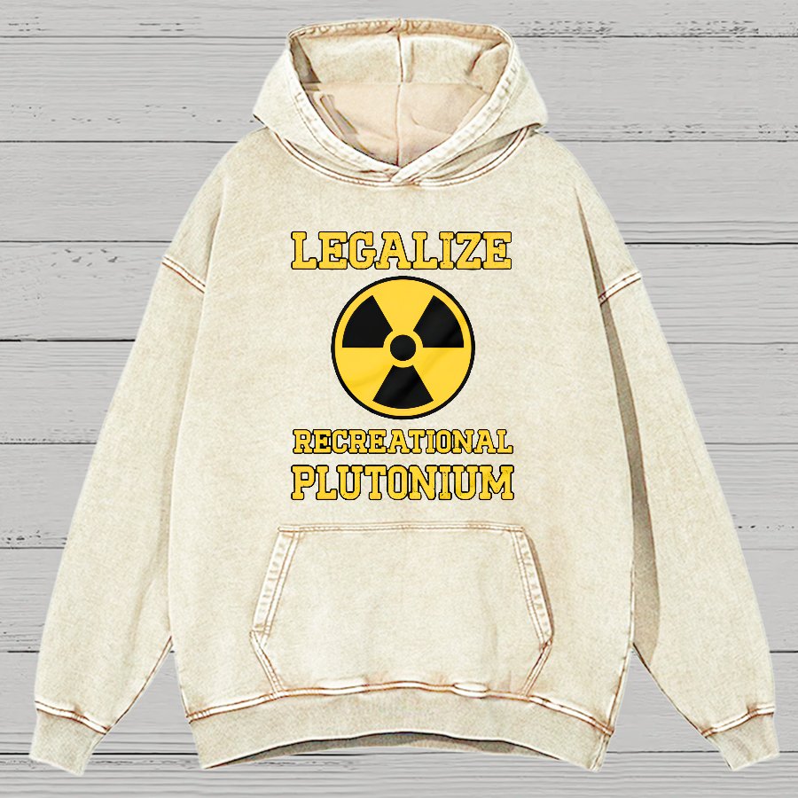 Legalize Recreational Plutonium Vintage Distressed Hoodie