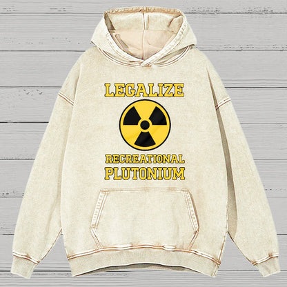 Legalize Recreational Plutonium Vintage Distressed Hoodie