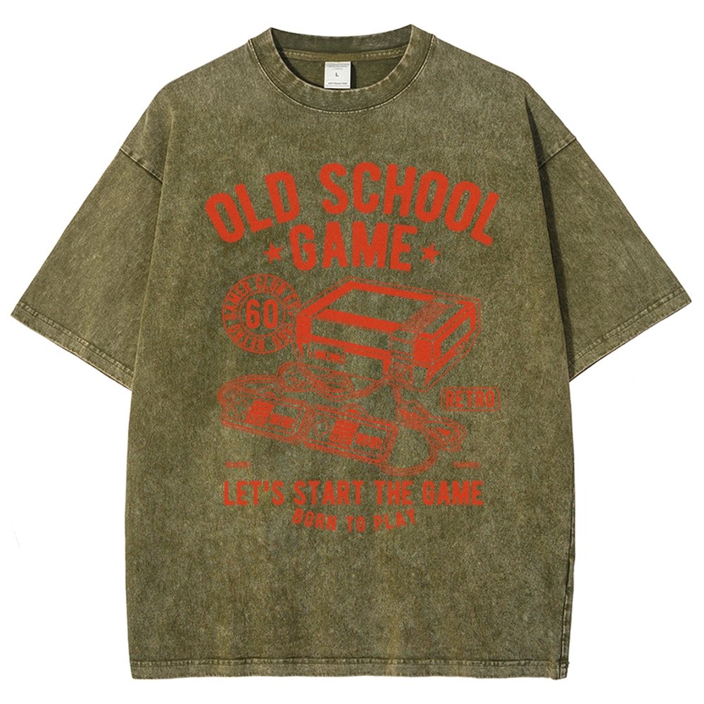 OLD SCHOOL GAME Vintage Distressed T-shirt