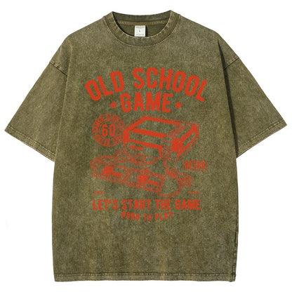 OLD SCHOOL GAME Vintage Distressed T-shirt