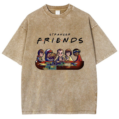 Mysterious Friends Vintage Distressed T-shirt