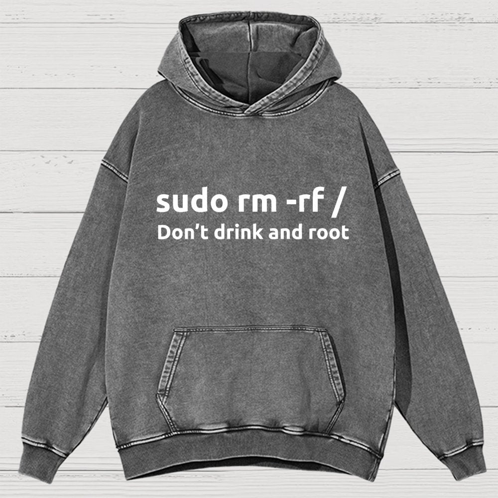 Dont Drink & Root Vintage Distressed Hoodie