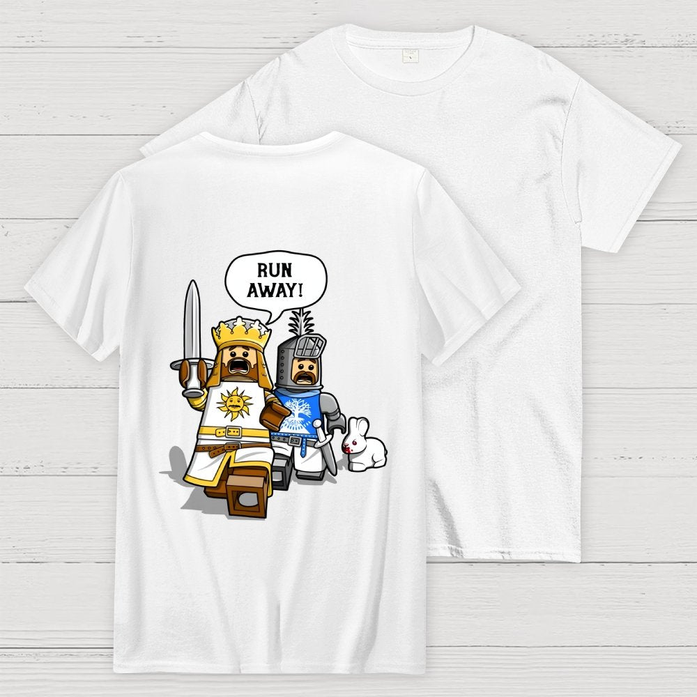The Cowardly King Unisex Front And Back Printing Geek T-Shirt