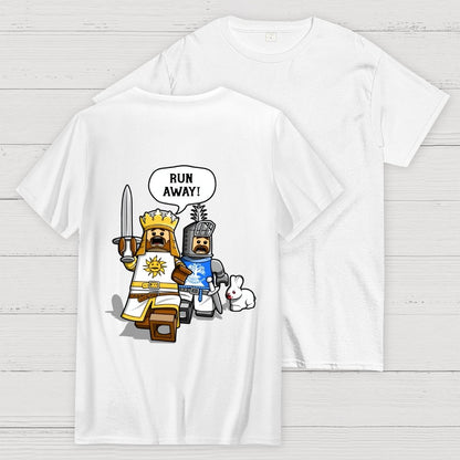 The Cowardly King Unisex Front And Back Printing Geek T-Shirt