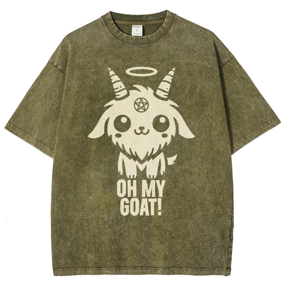 Oh my goat Vintage Distressed T-shirt
