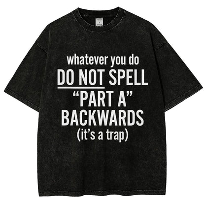 Part A Backwards Vintage Distressed T-shirt