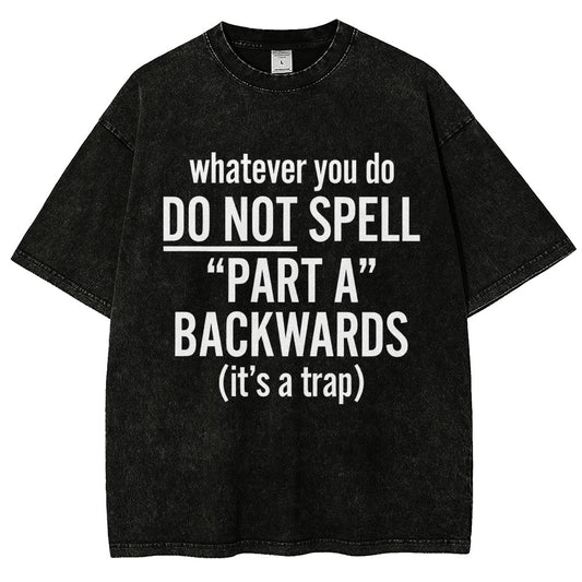 Part A Backwards Vintage Distressed T-shirt