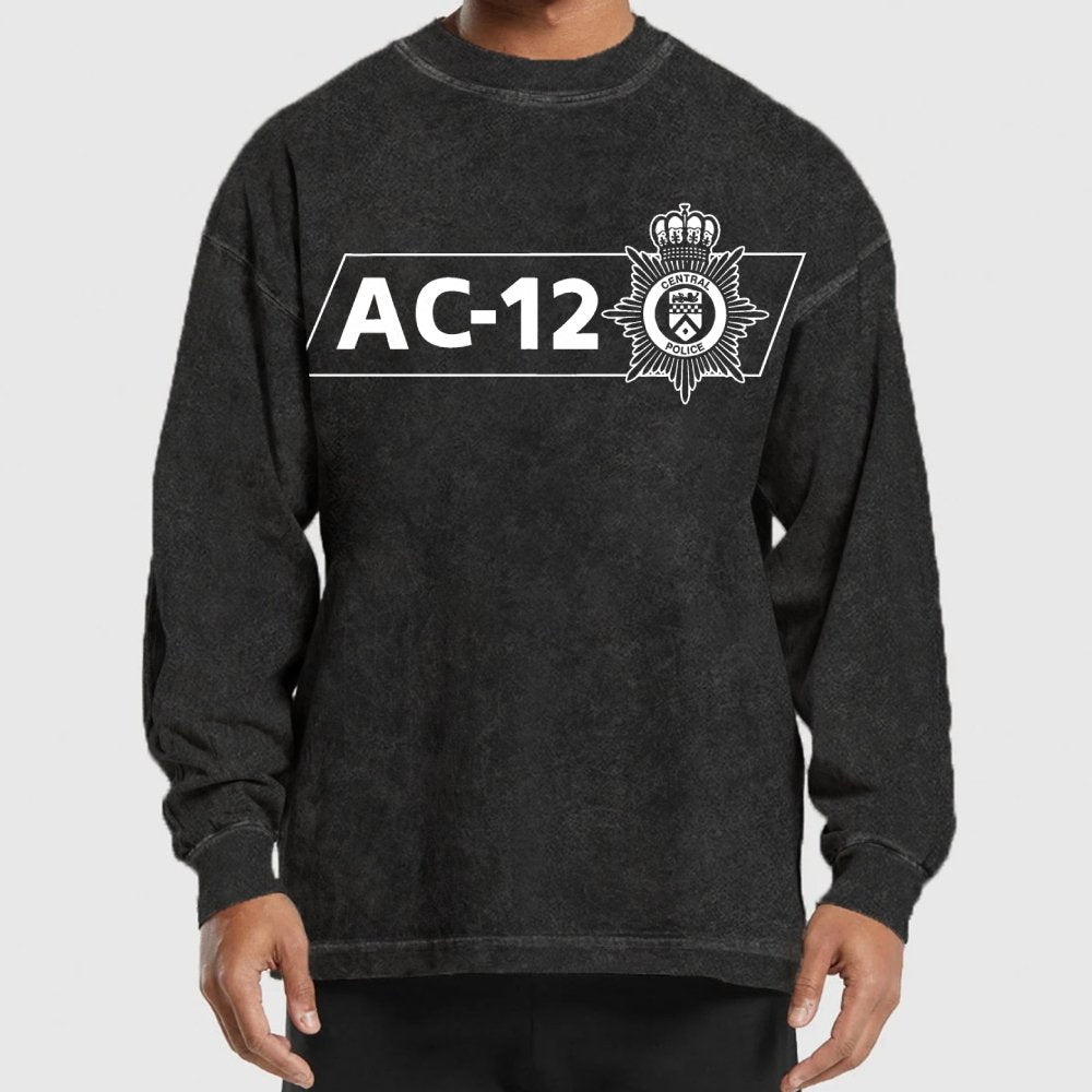 AC-12 Central Police Wear It In The Line Of Duty Washed Long Sleeve Tee