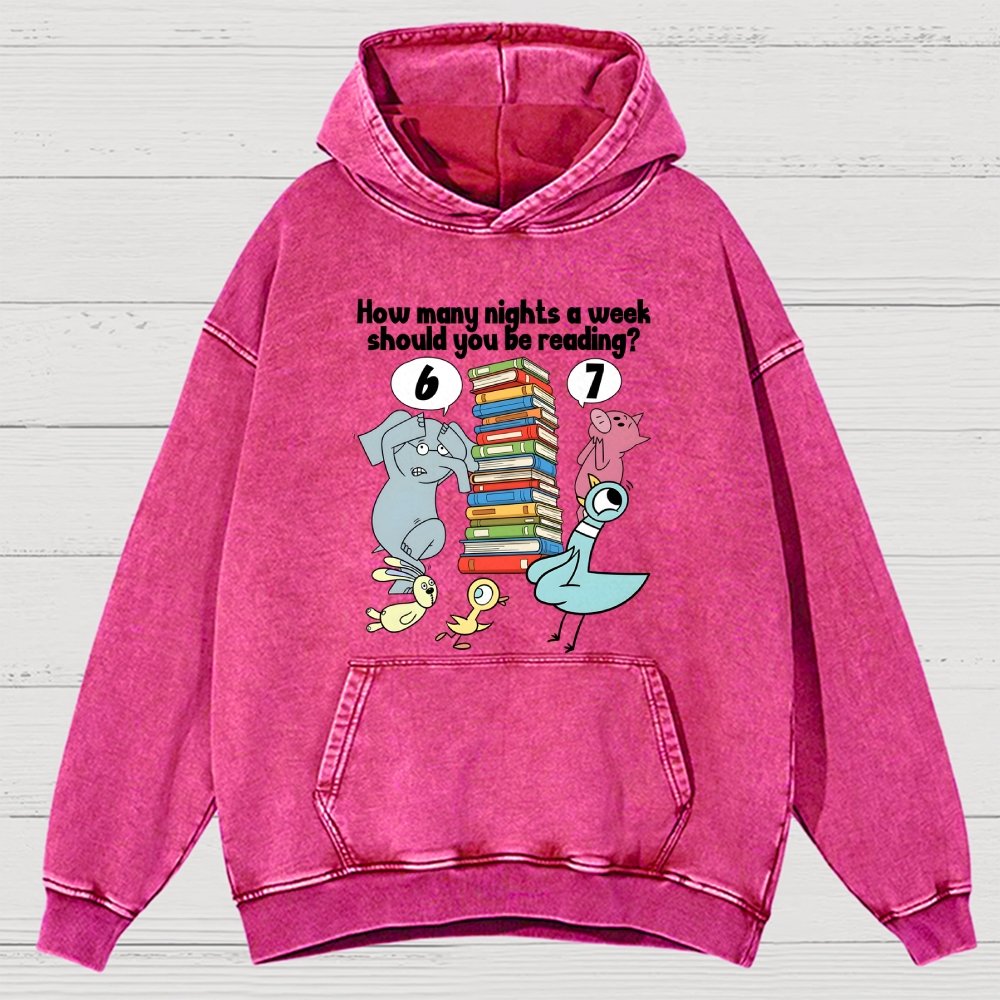 How Many Nights A Week Should You Be Reading 6-7 Vintage Distressed Hoodie