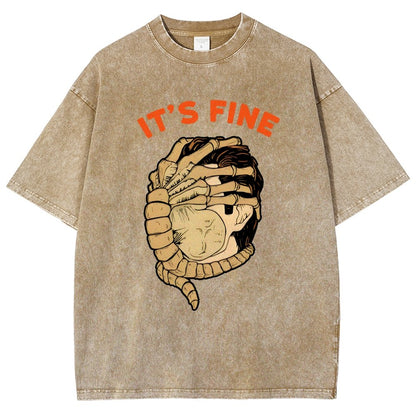 It’S Fine Vintage Distressed T-shirt