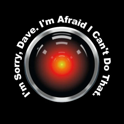 HAL Sorry Dave Quote  I‘m Afraid I Can't Do That Washed Long Sleeve Tee
