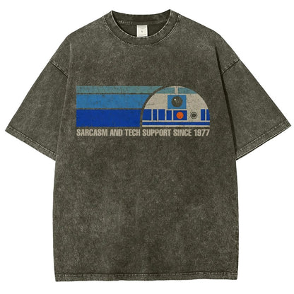 Providing Sarcasm and Tech Support Since 1977 Vintage Distressed T-shirt