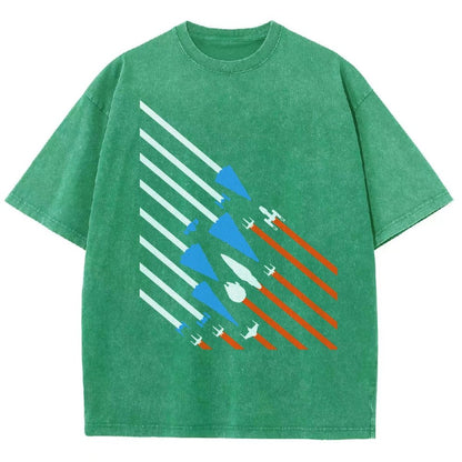 Starship Stripes Vintage Distressed T-shirt