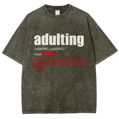 ADULTING Vintage Distressed T-shirt