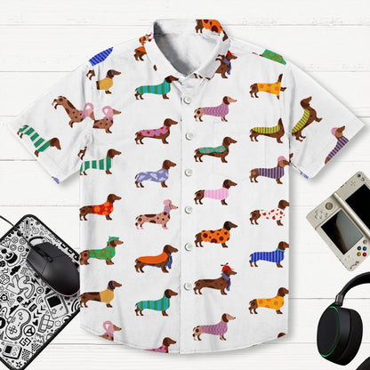 Dachshund Art Print Geek Shirt