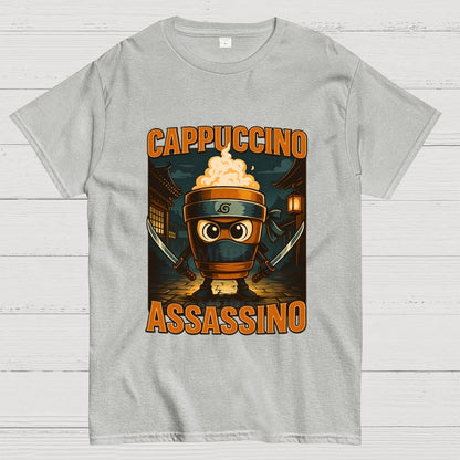 Italian Brainrot Cappuccino Assassino Beverage Coffee Lovers Unisex Geek T-Shirt