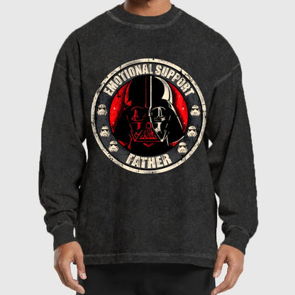Emotional Support Father Washed Long Sleeve Tee