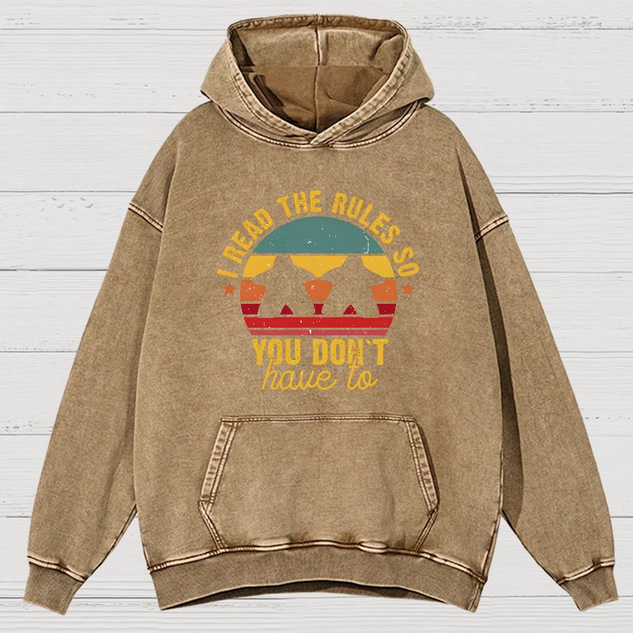 I Read The Rules So You Don't Have To ,Board Game Vintage Distressed Hoodie