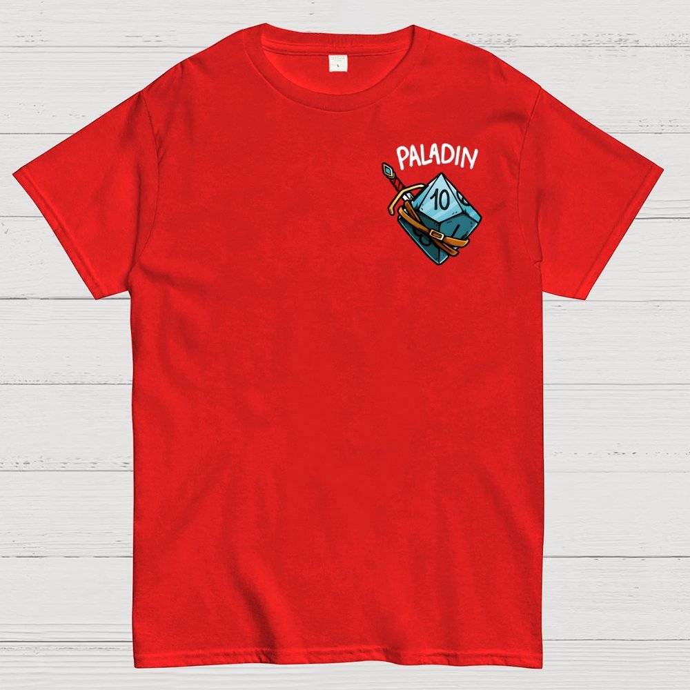 Paladin Dice Front And Back Printing Geek T-Shirt