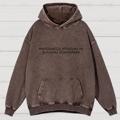 Emotionally Attached To Fictional Characters Vintage Distressed Hoodie