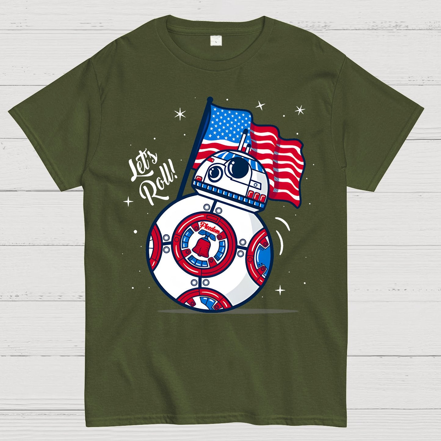 Red, White, and BB-Blue Geek T-Shirt