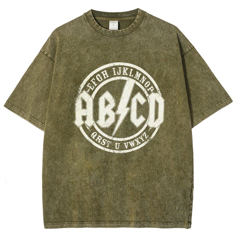 Hard Rock Alphabet Vintage Distressed T-shirt