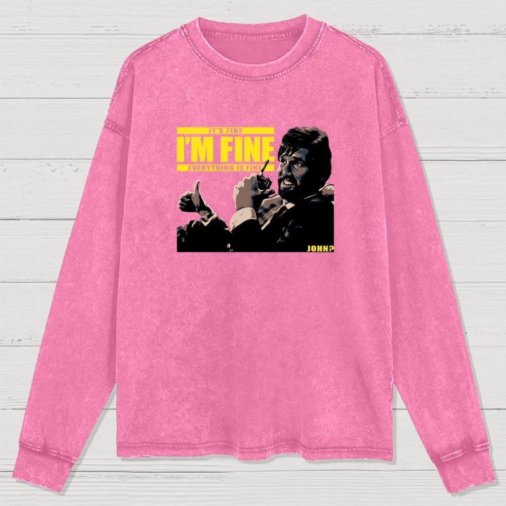 Ellis is Fine Washed Long Sleeve Tee