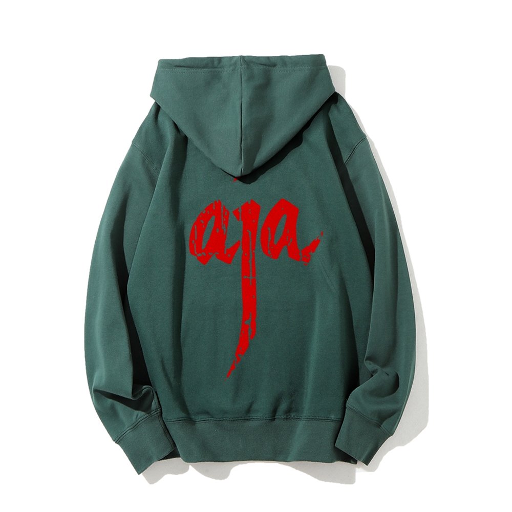 Aja Printed Back Unisex Cotton Hoodie