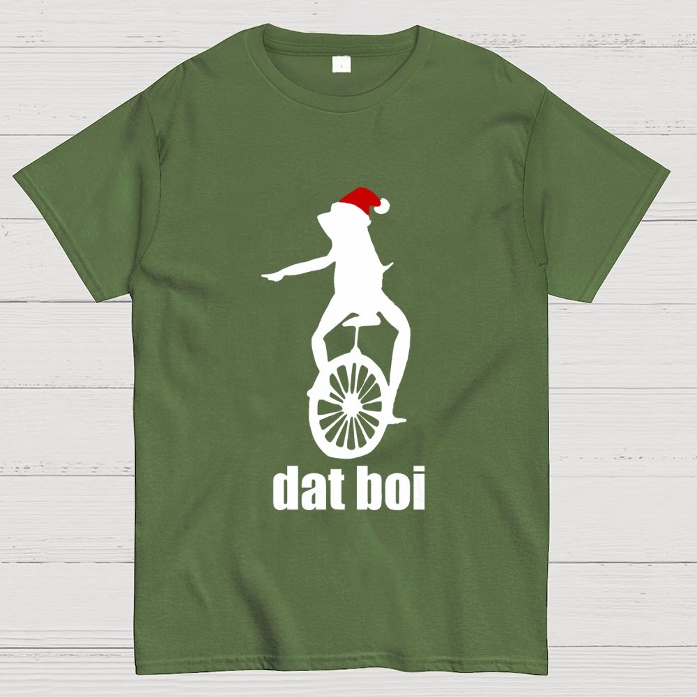 Christmas Here Comes Dat Boi Waddup Meme Geek T-Shirt