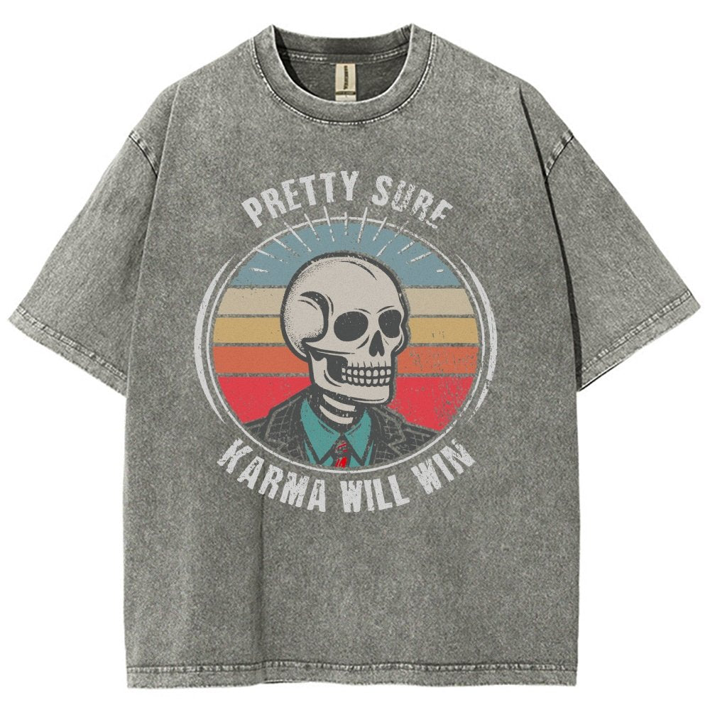 Karma for the Win Vintage Distressed T-shirt