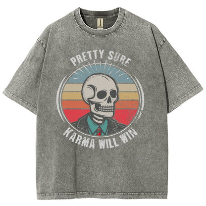 Karma for the Win Vintage Distressed T-shirt
