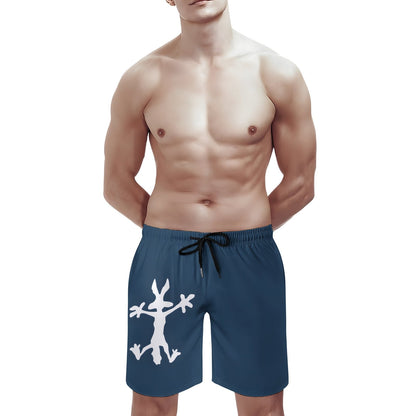 Coyote Splat Hitting Funny Cartoon Print Geek Shorts