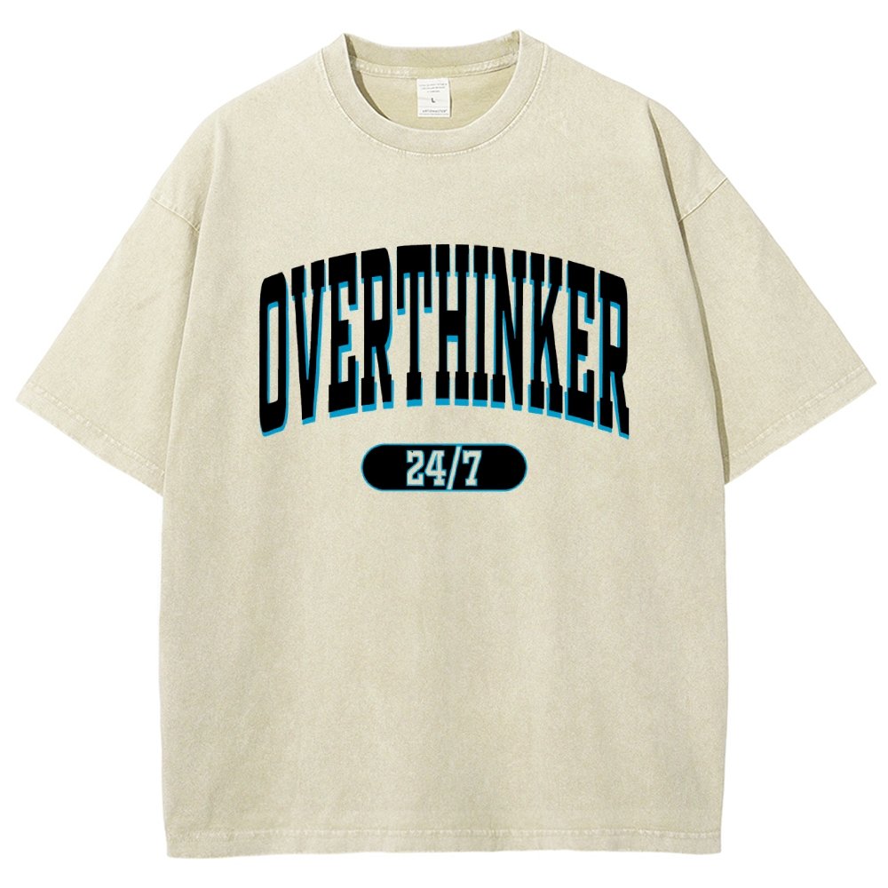 Overthinker All the time Vintage Distressed T-shirt