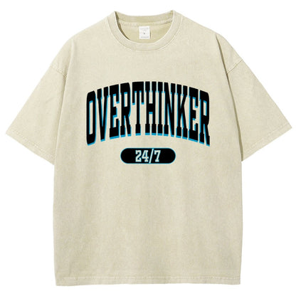 Overthinker All the time Vintage Distressed T-shirt