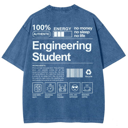 Engineering Student Unisex Fit Washed T-Shirt