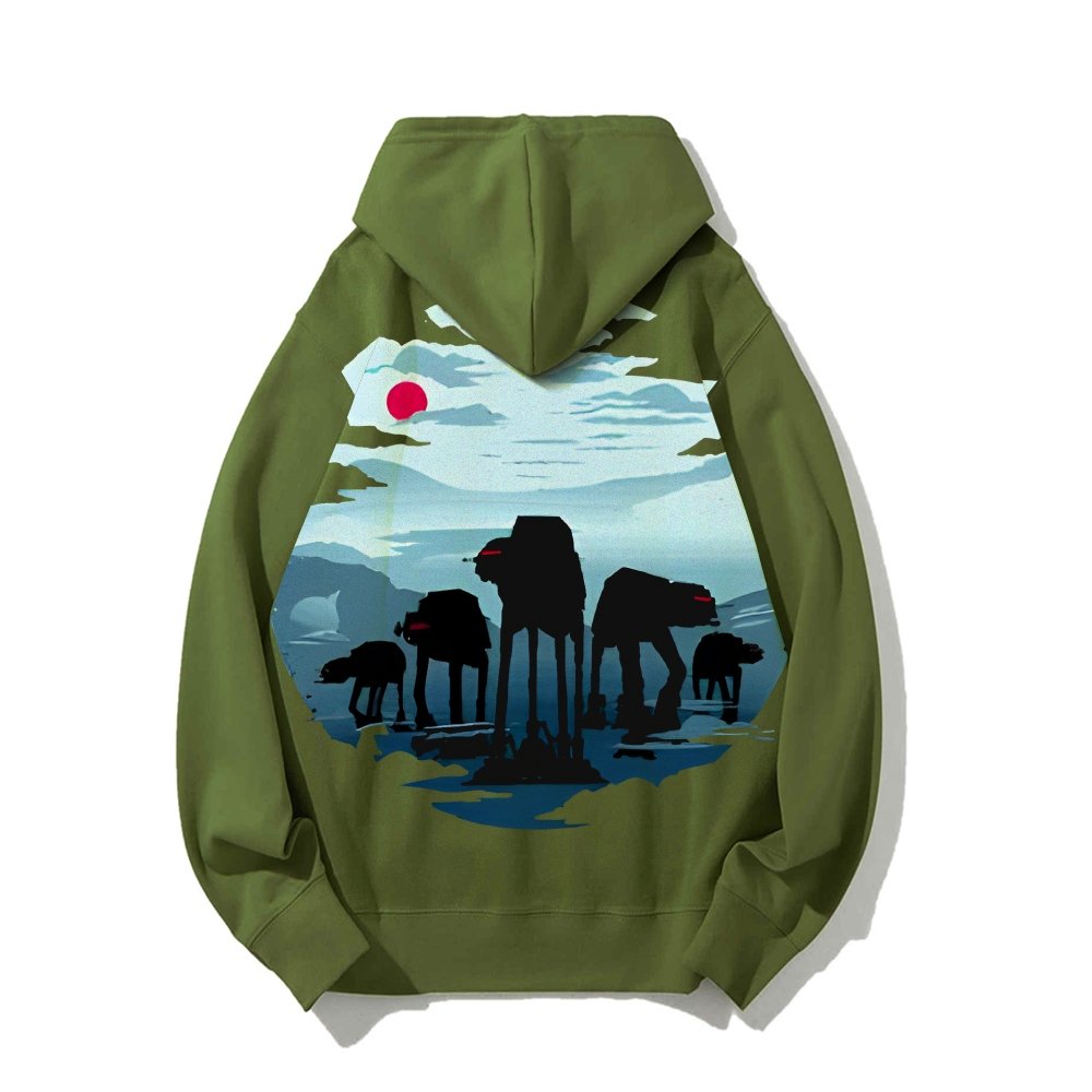 Assault Squad Printed Back Cotton Hoodie