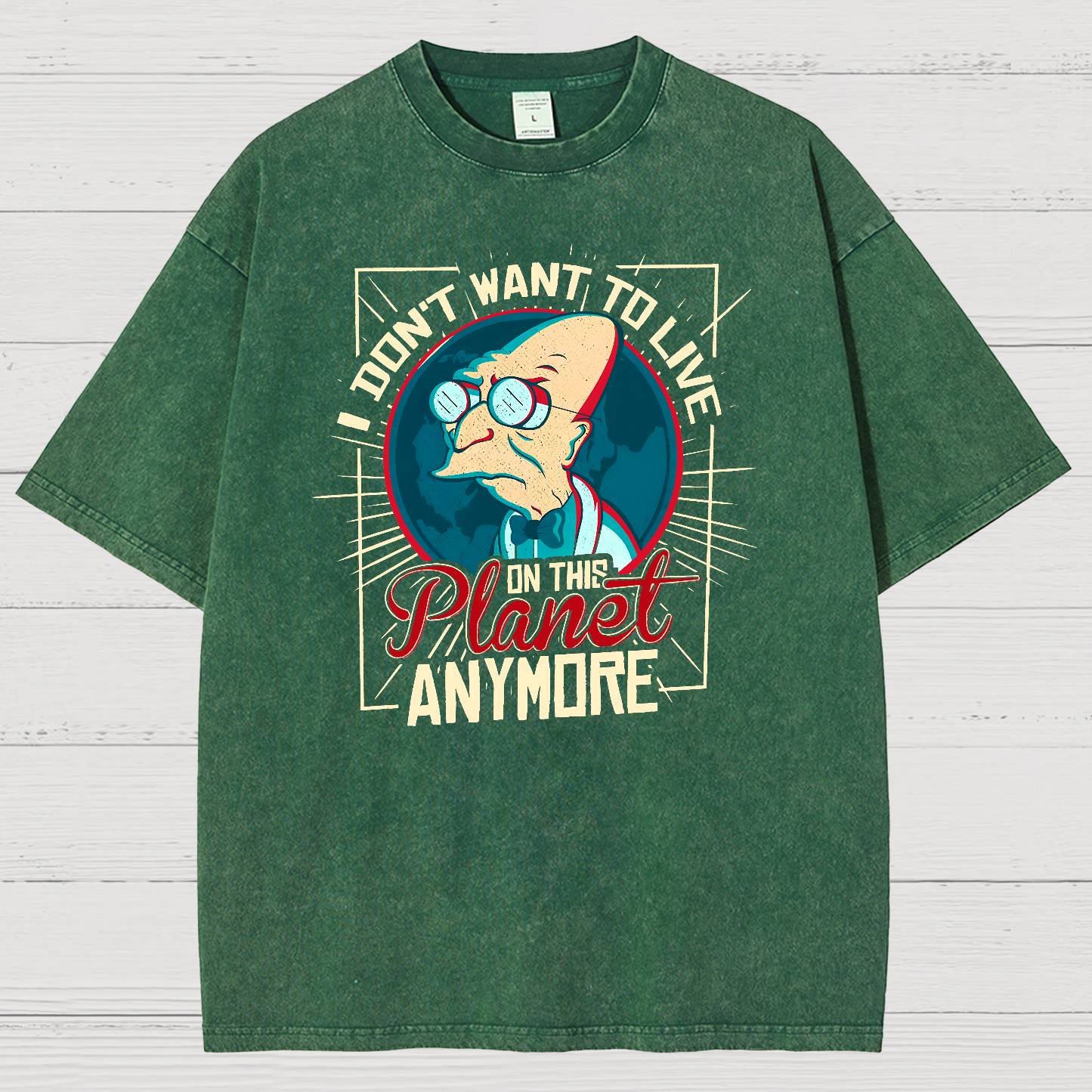 I Don't Want To Live Here Vintage Distressed T-shirt