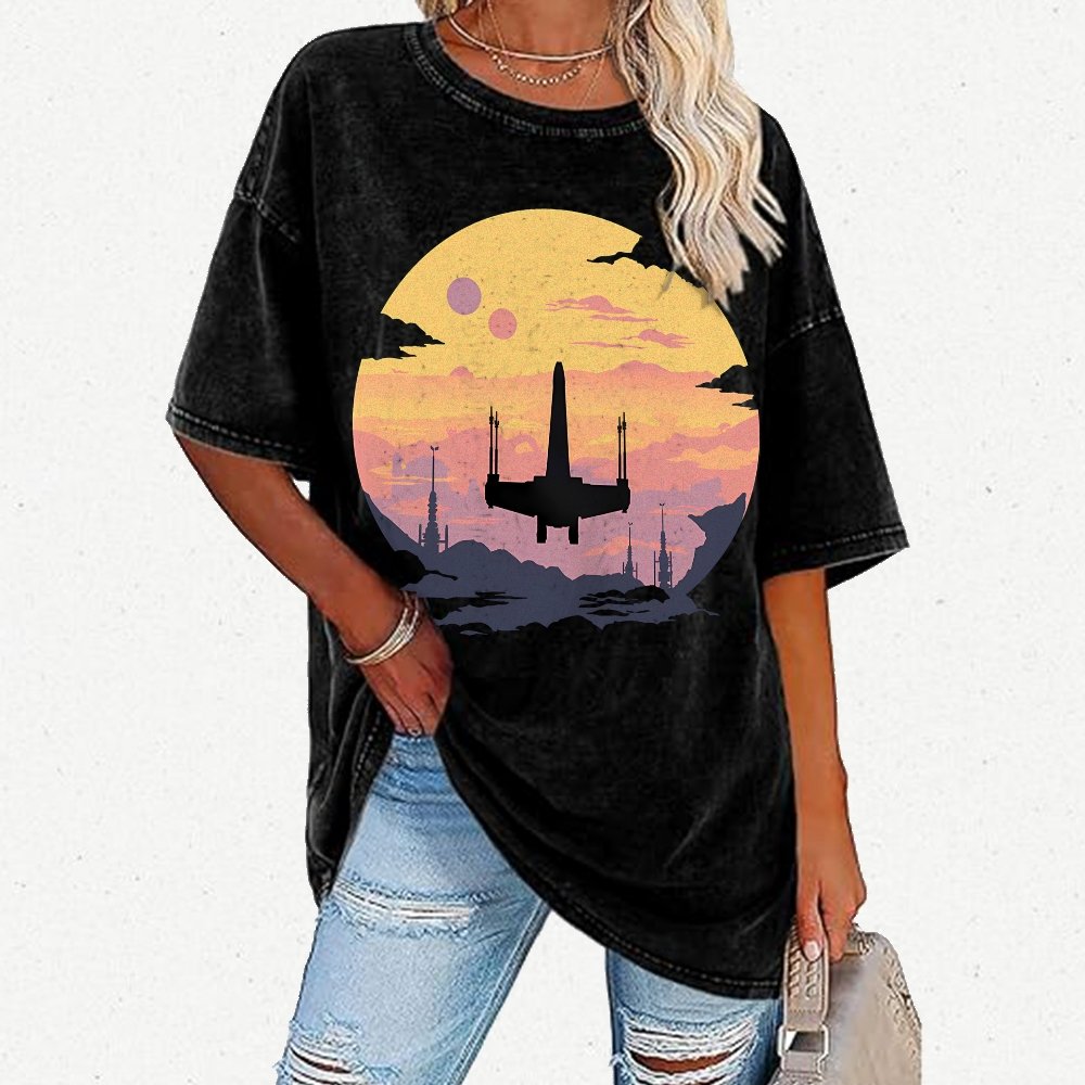 Rogue Fighter Vintage Distressed T-shirt