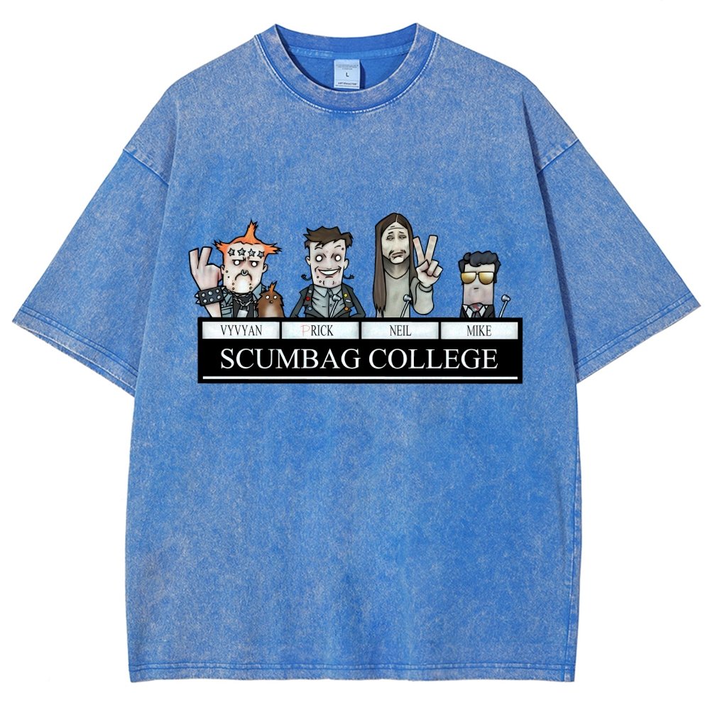 Cool Crew Scumbag College by HappyToast Vintage Distressed T-shirt