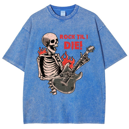 Rock Til I Die Vintage Distressed T-shirt