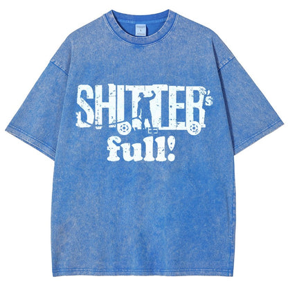 Shitter's Full! Christmas Humor Vintage Distressed T-shirt
