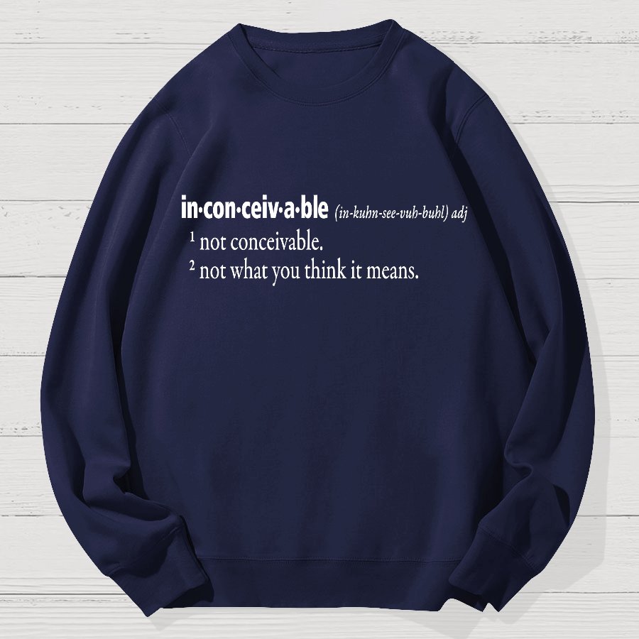 Unbelievable Definition Geek Cotton Sweatshirt